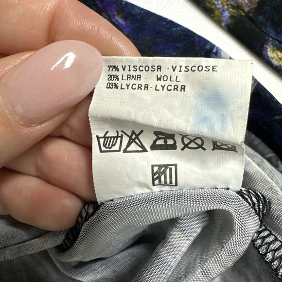 Y2k Roberto Cavalli Ruffle Heart Print Top S Italy Romantic Glam Designer Rare - Picture 13 of 14